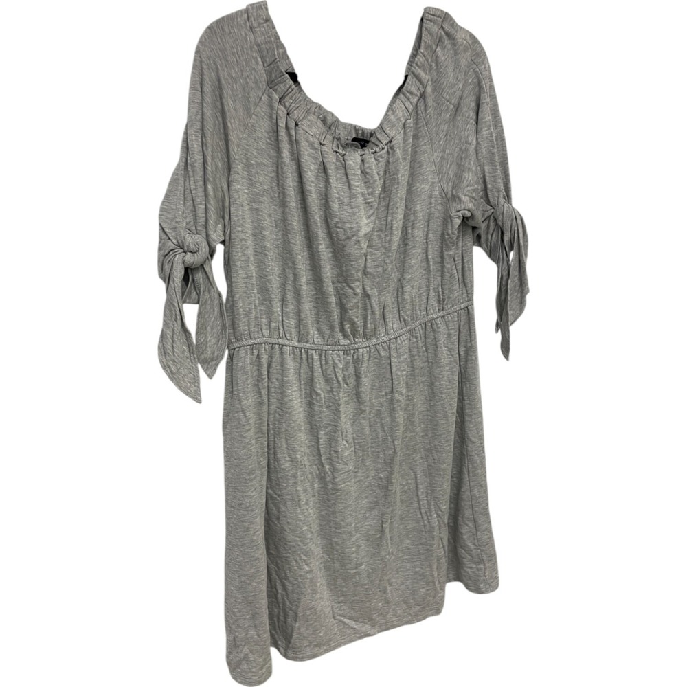 The Vanity Room Off the Shoulder Dress Womens Plus Size 3X Gray French Terry NWT - Picture 2 of 16